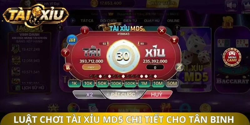 Luật chơi Tài Xỉu MD5 chi tiết cho tân binh 