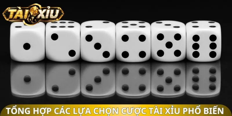 Tổng hợp các lựa chọn cược tài xỉu phổ biến 